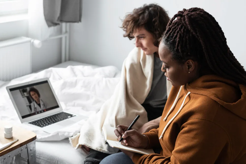 Psychiatric provider reviewing a patient’s symptoms to support diagnostic clarity